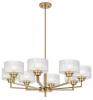 MORENO 8 LIGHT ANTIQUE GOLD PENDANT